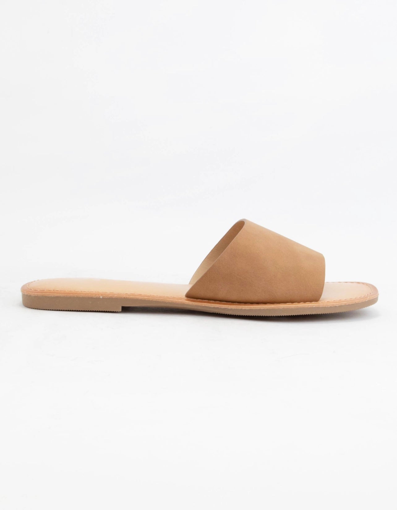 Tan discount flat slides